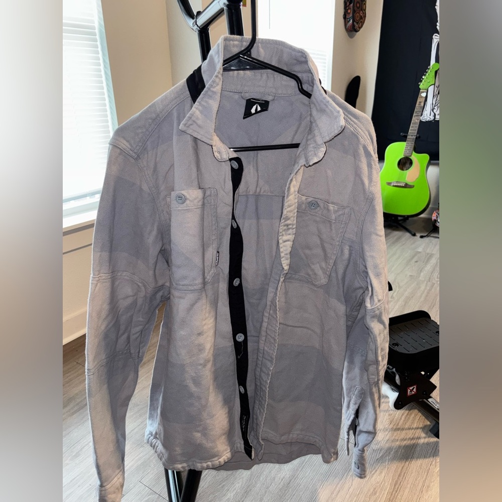 Bearded Goat Gray Button-Down Shirt Size Small